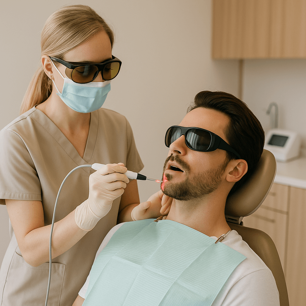 Laser Therapy   Advanced laser care to reduce bacteria, calm inflammation, and promote faster healing for stronger, healthier gums.   Learn More